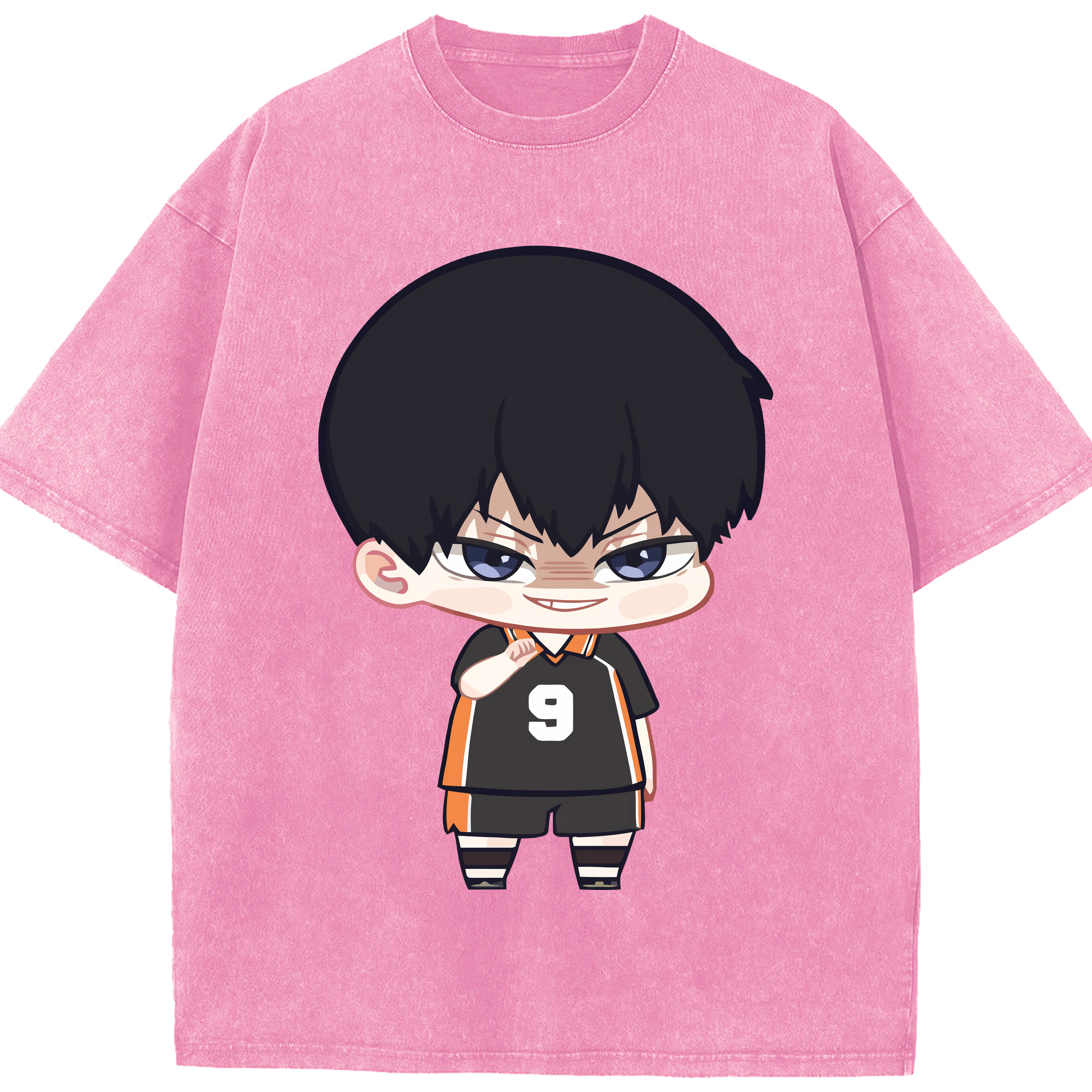 （画像用） ハイキュー!! Haikyu!! 綿100% ヴィンテージ風 半袖Tシャツ（フロントプリント）
